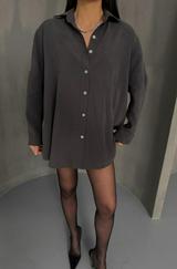 Boyfriend Gömlek Modal Kumaş Oversize