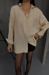 Boyfriend Gömlek Modal Kumaş Oversize