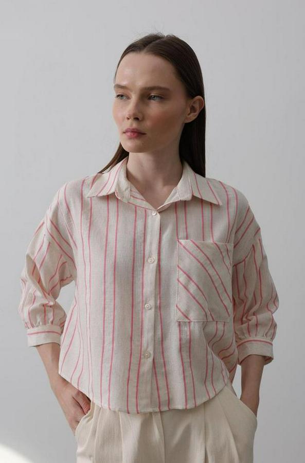 Çizgili Kısa Gömlek