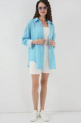 Çizgili Oversize Gömlek 20295