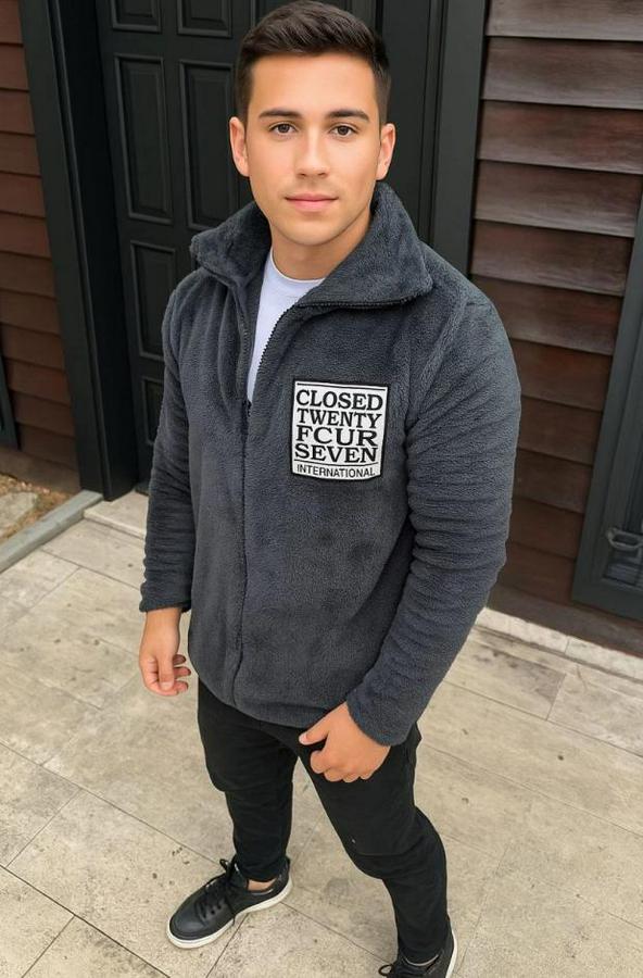 Polar Fermuarlı Sweatshirt – Kapüşonsuz, Cepli, Yumuşak Dokulu, Oversize Rahat Kalıp, Kışlık Sıcak Tutan Fermuarlı Üst