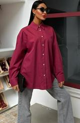 Klasik Oversize Poplin Gömlek 3421