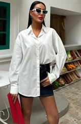 Klasik Oversize Poplin Gömlek 3421