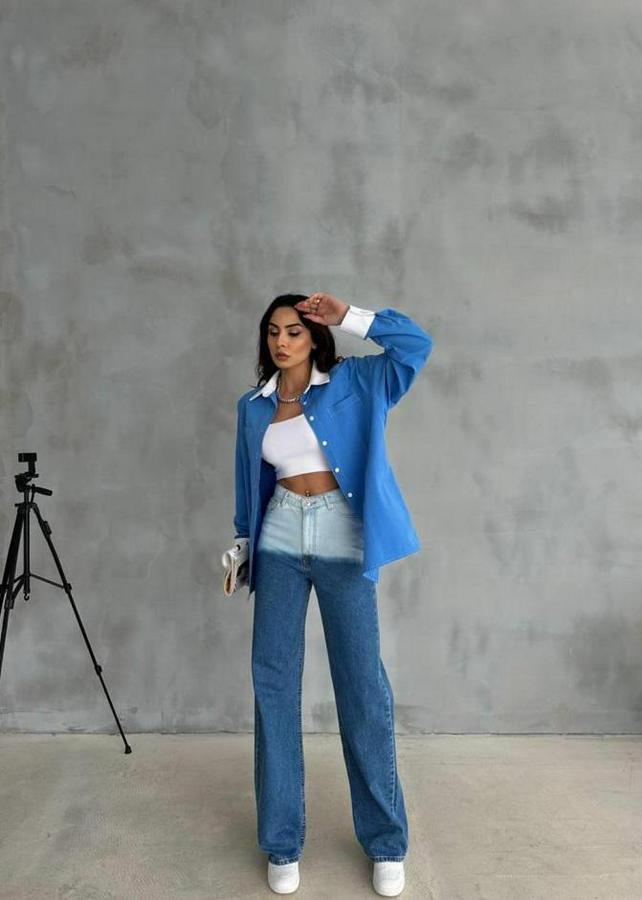 Kol Ve Manşet Beyaz Kapali Pile Detayli Gömlek