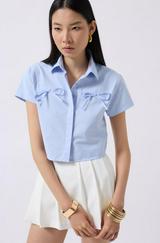 Kurdele Detay Crop Gömlek