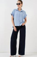 Oversize Kısa Kol Gömlek 20322