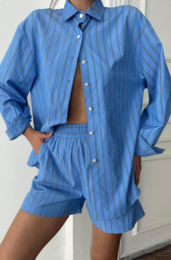 Poplin Çizgili Gömlek