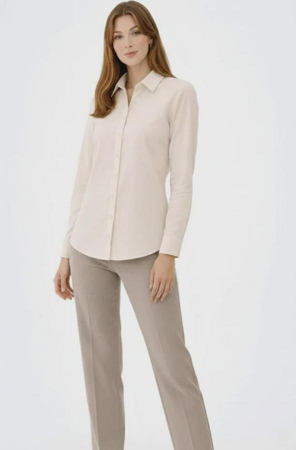 Uzun Kollu Gömlek Düğmeli Klasik Yaka Günlük Ve Ofis Şıklığına Uygun