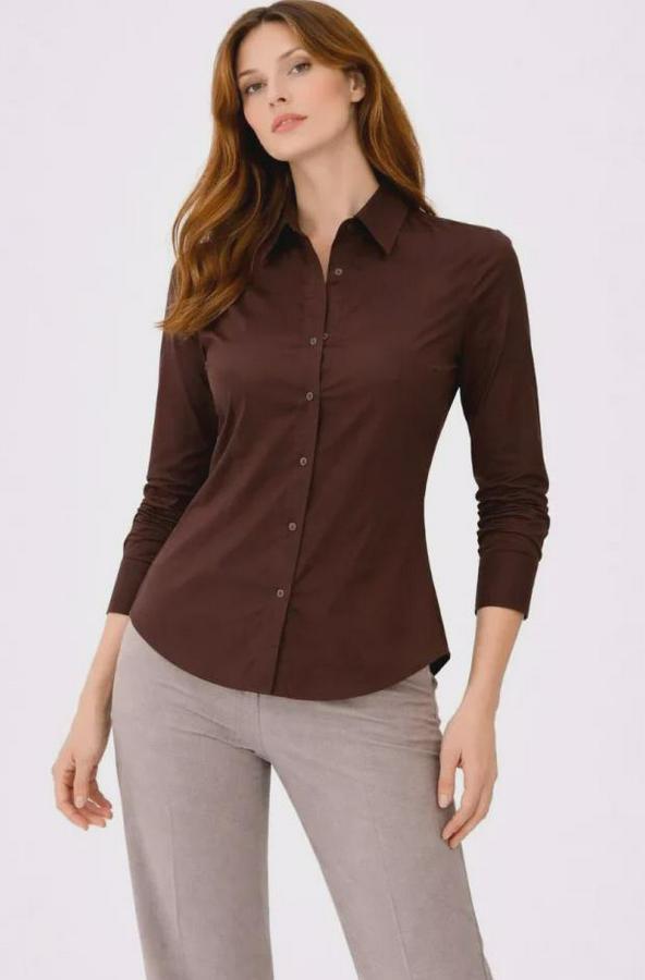 Uzun Kollu Gömlek Düğmeli Klasik Yaka Günlük Ve Ofis Şıklığına Uygun