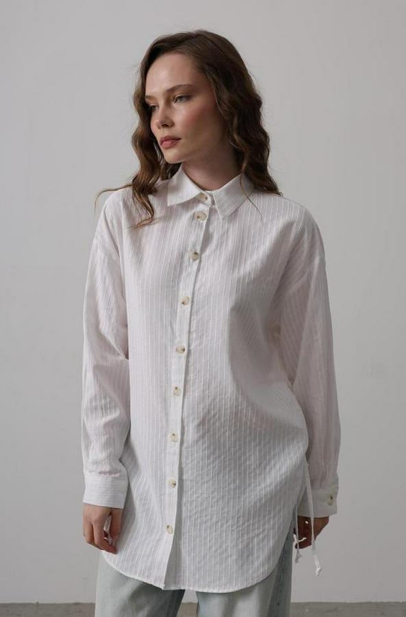 Yan Büzmeli Tunik Gömlek