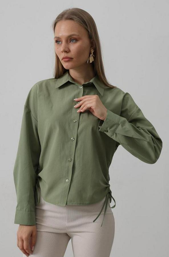 Yanları Bağlamalı Basic Gömlek