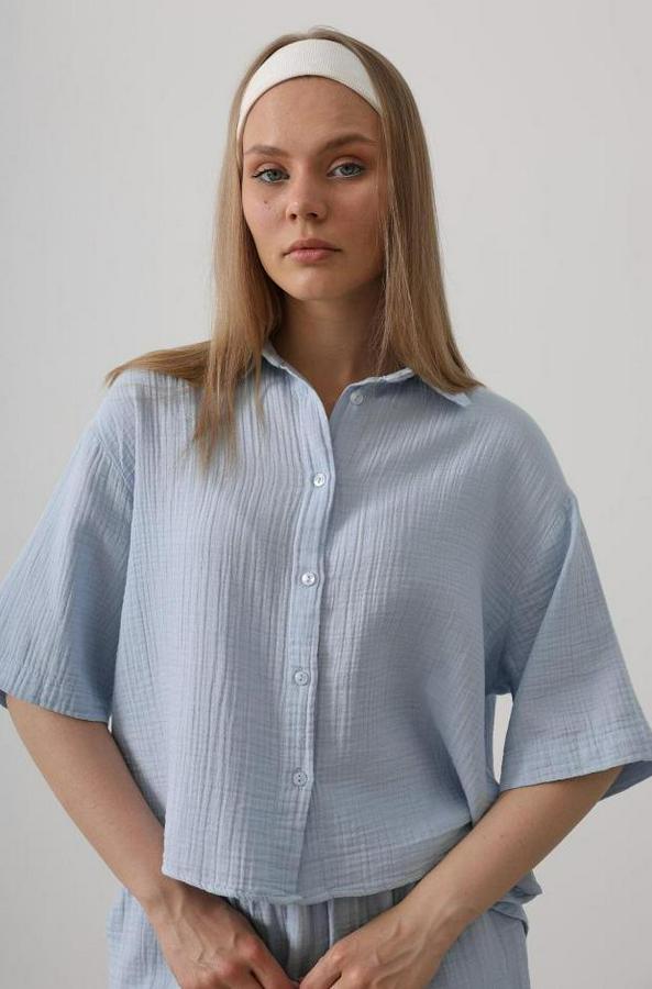 Yarım Kol Müslin Gömlek