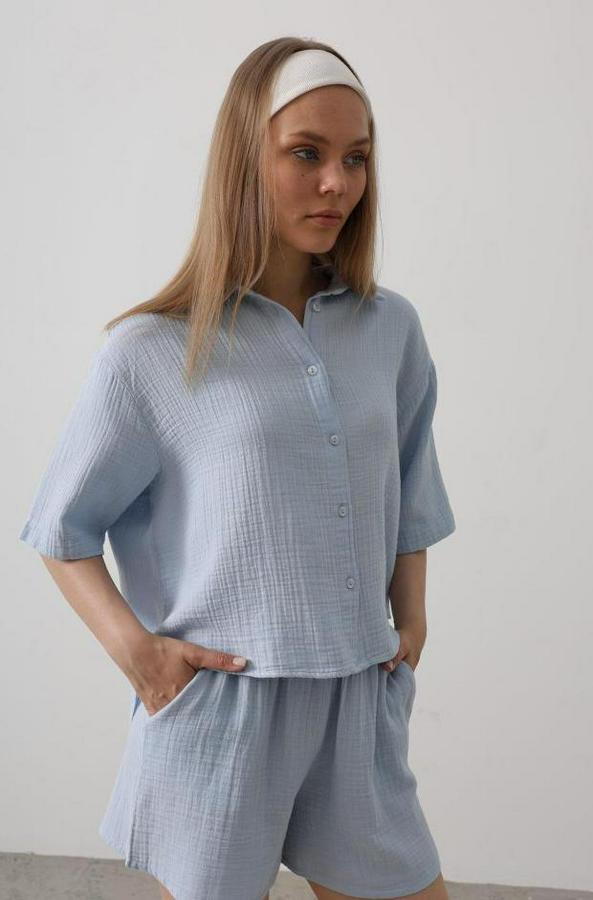 Yarım Kol Müslin Gömlek