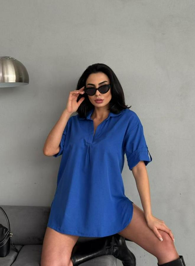 Yırtmaç Detaylı Tunik Gömlek