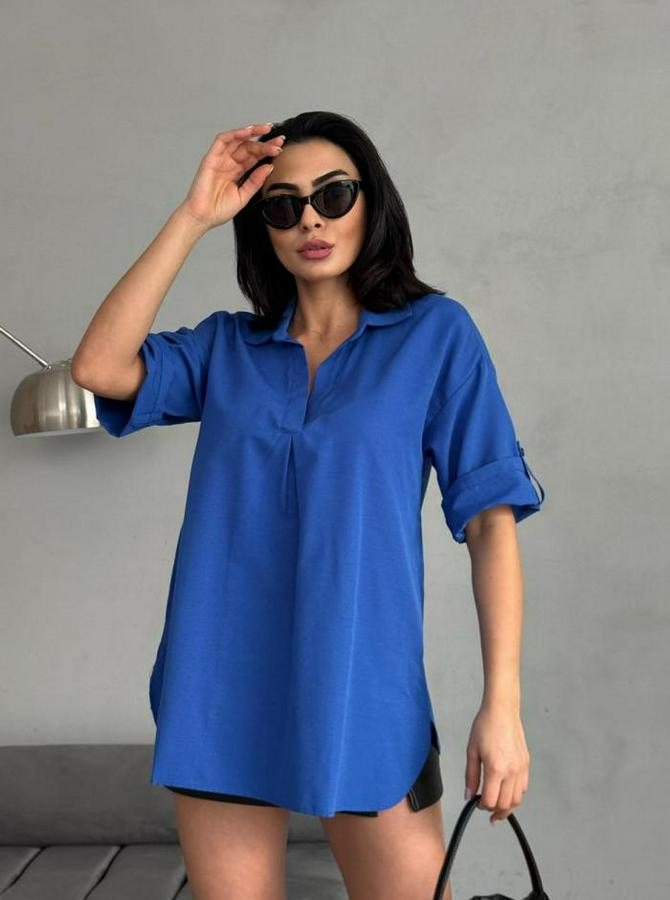 Yırtmaç Detaylı Tunik Gömlek