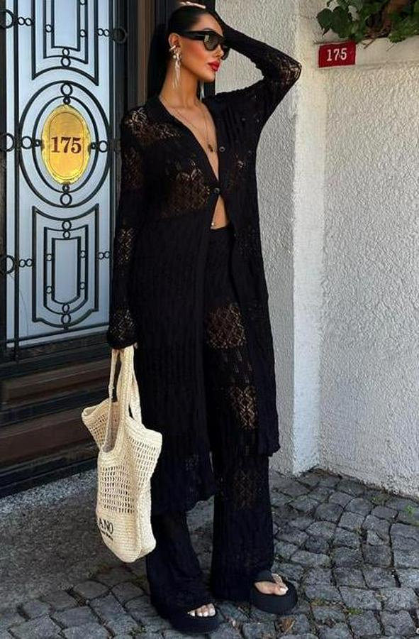 Bridget Ajurlu Uzun Hırka Takım 9881