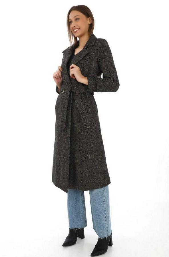 Astarlı Balık Sırtı Kaşmir Kaşe Kaban