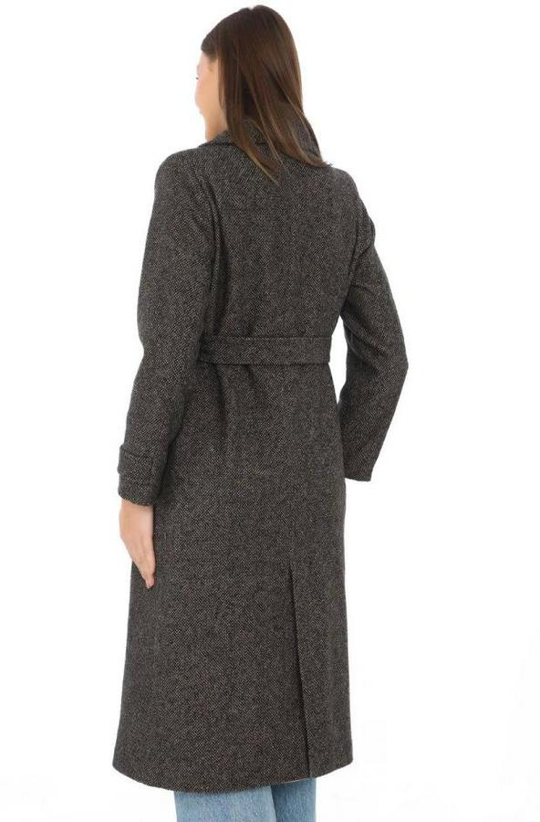 Balık Sırtı Kaşmir Uzun Kaşe Kaban