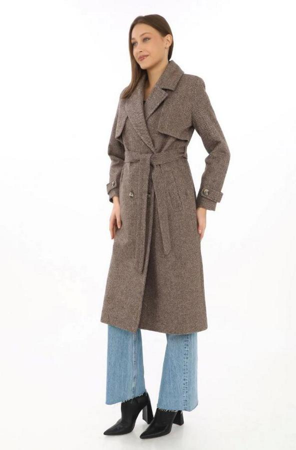 Balık Sırtı Kaşmir Uzun Kaşe Kaban