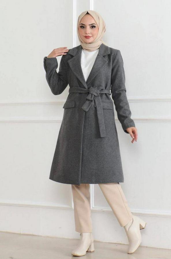 Düğmeli Içi Astarlı Kaşmir Kaşe Kaban