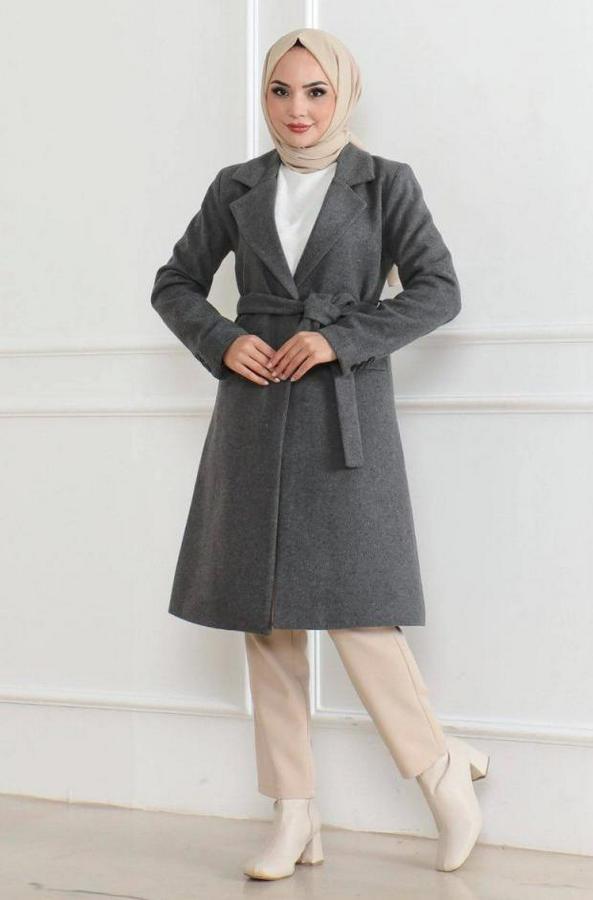 Düğmeli Içi Astarlı Kaşmir Kaşe Kaban