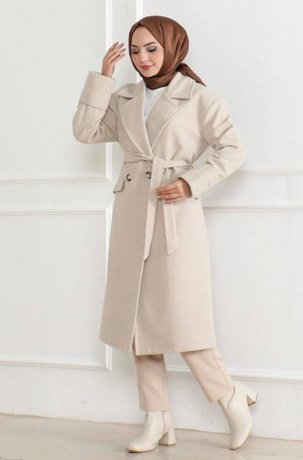 Düğmeli Içi Astarlı Kaşmir Kaşe Kaban