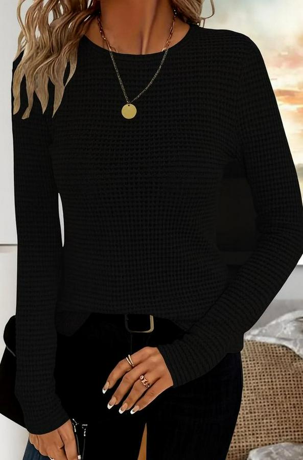 Uzun Kollu Bisiklet Yaka Triko Kazak