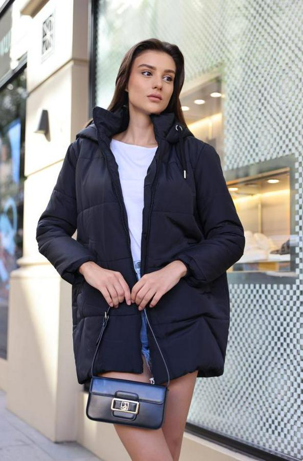 Kapüşonlu Oversize Şişme Mont