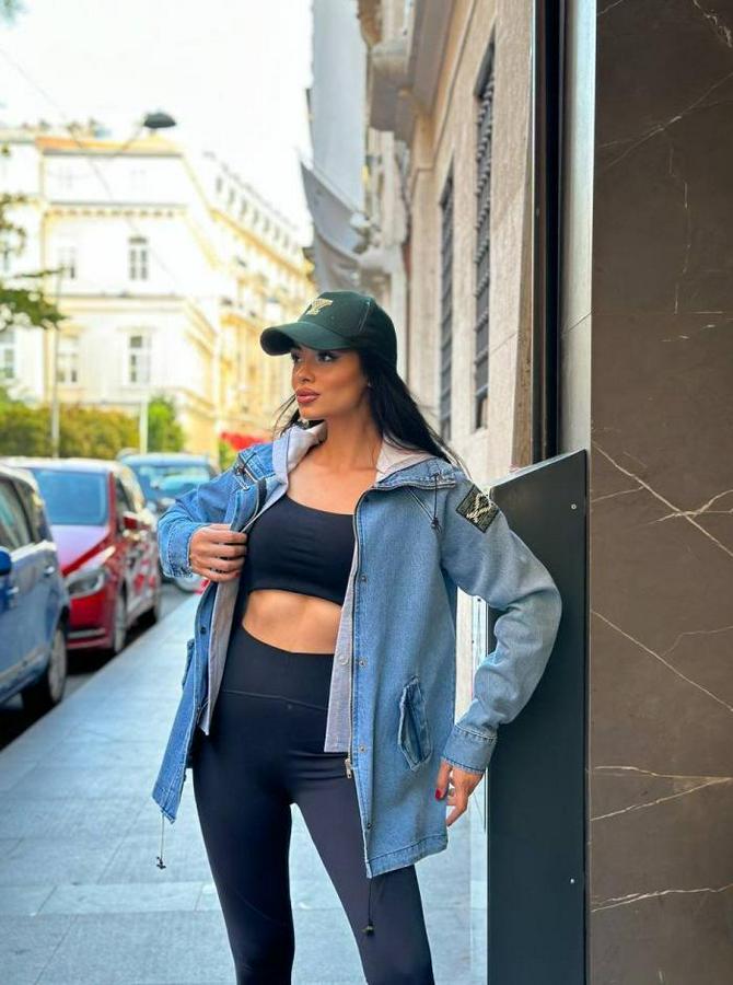 Ek Parça Kapüşon Kol Arma Detay Gabardin Ceket