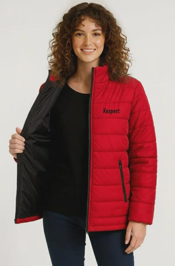 Mikro Su Itici Kapitone Baskılı Astarlı Fermuarlı Bomber Mont