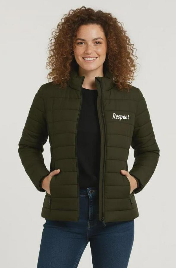 Mikro Su Itici Kapitone Baskılı Astarlı Fermuarlı Bomber Mont