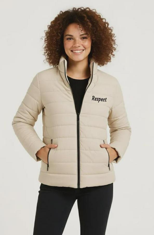 Mikro Su Itici Kapitone Baskılı Astarlı Fermuarlı Bomber Mont