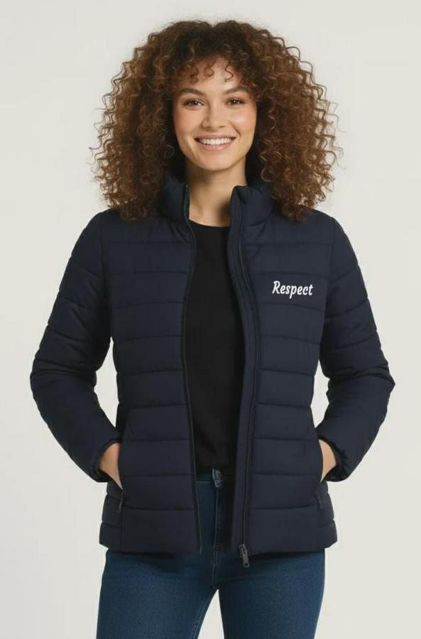 Mikro Su Itici Kapitone Baskılı Astarlı Fermuarlı Bomber Mont