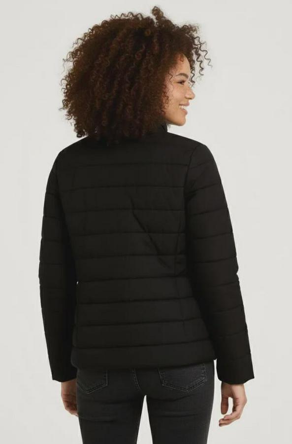 Mikro Su Itici Kapitone Baskılı Astarlı Fermuarlı Bomber Mont