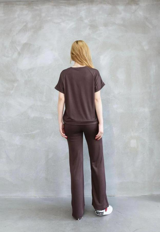 Osy Modal Yumuşak Dokulu Kumaş Bisiklet Yaka Kısa Kollu Takım