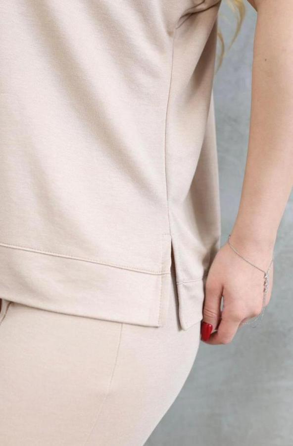 Osy Modal Yumuşak Dokulu Kumaş Bisiklet Yaka Kısa Kollu Takım