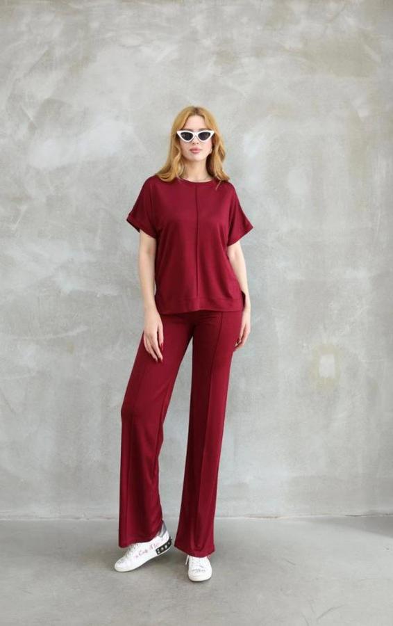 Osy Modal Yumuşak Dokulu Kumaş Bisiklet Yaka Kısa Kollu Takım