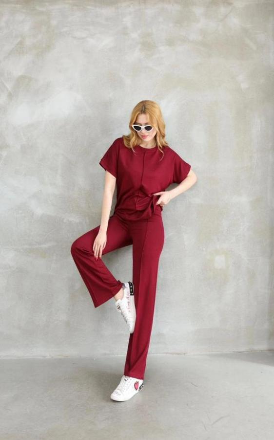 Osy Modal Yumuşak Dokulu Kumaş Bisiklet Yaka Kısa Kollu Takım