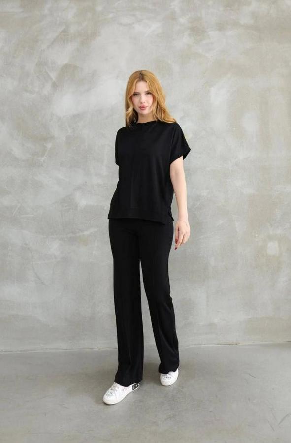 Osy Modal Yumuşak Dokulu Kumaş Bisiklet Yaka Kısa Kollu Takım