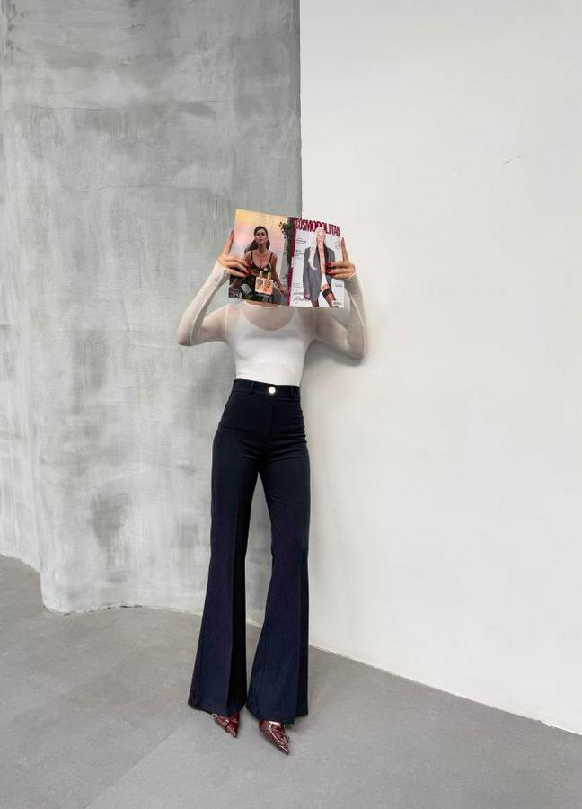 Gr Poly Viscose Full Lycra İspanyol Paça Pantolon