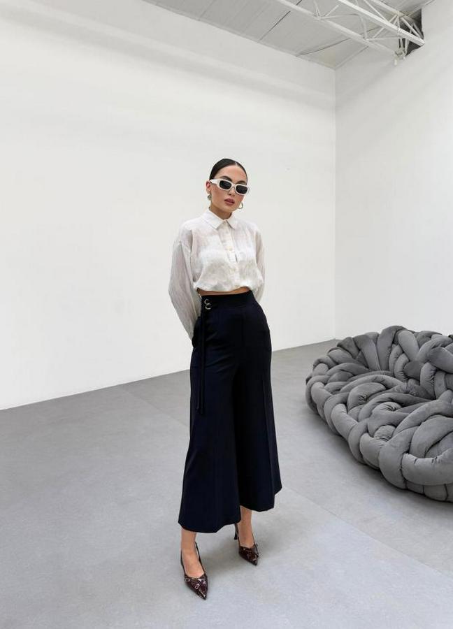 Gr Poly Viscose Full Lycra Metal Toka Aksesuarli Pantolon