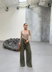 Gr Poly Viscose Full Lycra Pi̇leli̇ Palazzo Pantolon