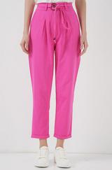 Kemerli Keten Pantolon
