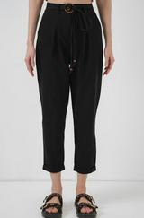 Kemerli Keten Pantolon