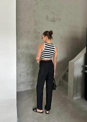 Bel Lastik Detayli Modal Kumaş Pantolon