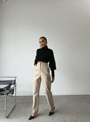 Deri Pantolon Diz Parçali