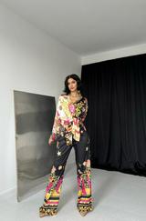 Desenli Gömlek Ve Desenli Pantolon Takım