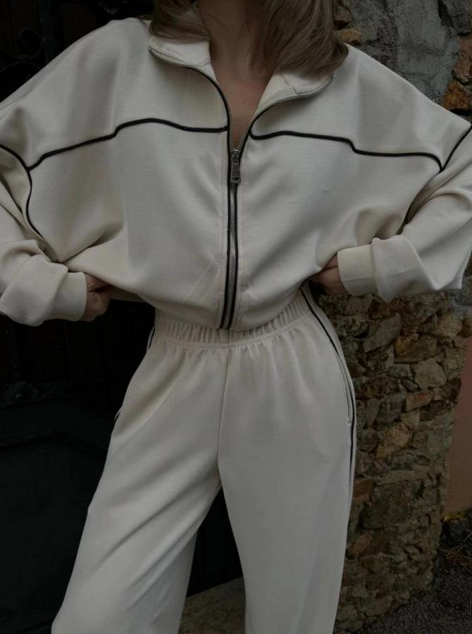 Fermuarlı Eşofman Pantolon Ikili Takım