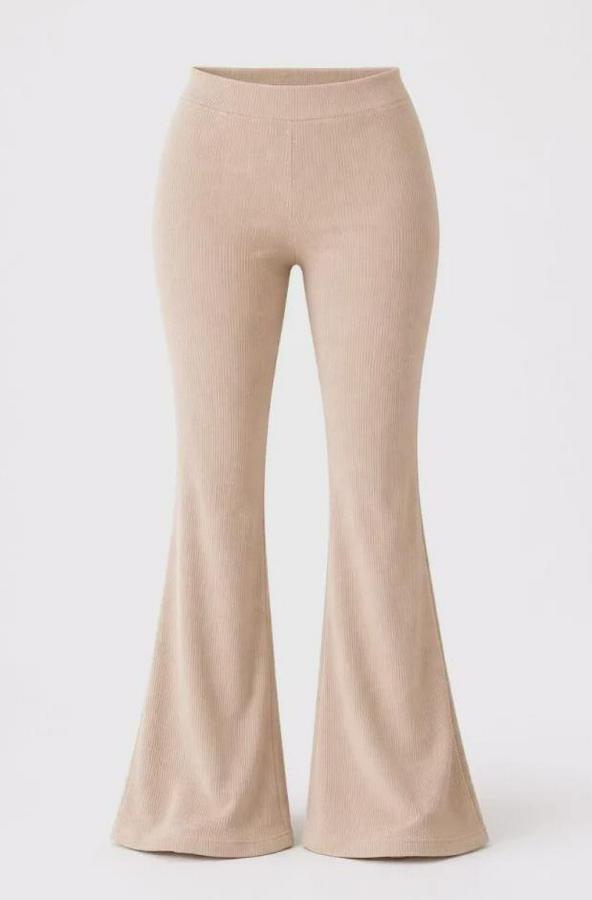 Fitilli Kaşkorse Ispanyol Paça Tayt Yüksek Bel Esnek Günlük Rahat Pantolon