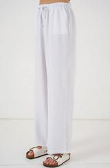 Geniş Paça Keten Pantolon 6735